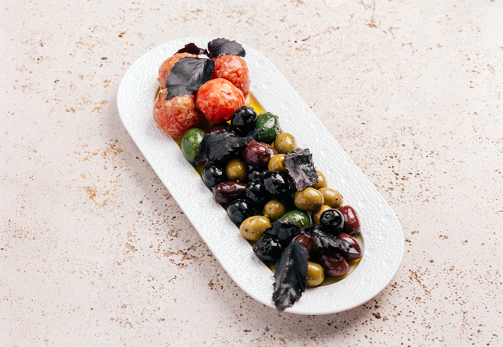 Marinated olives